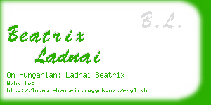 beatrix ladnai business card